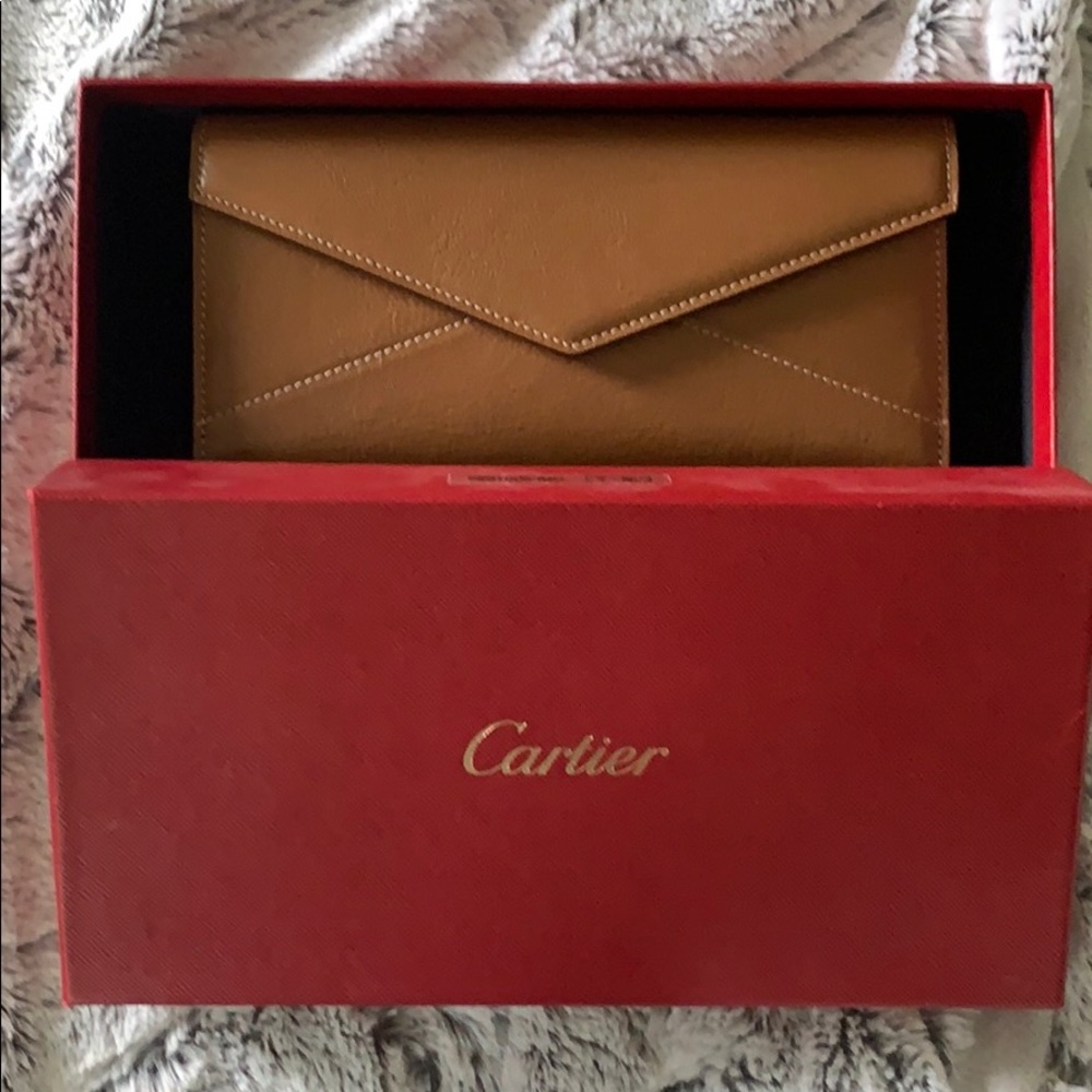 BRAND NEW Cartier Tobacco Goatskin Wallet